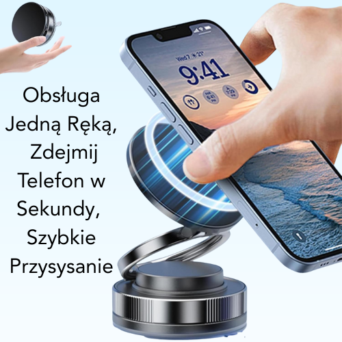 MagnaGrip™ – Magnetyczny Uchwyt na Telefon 360°